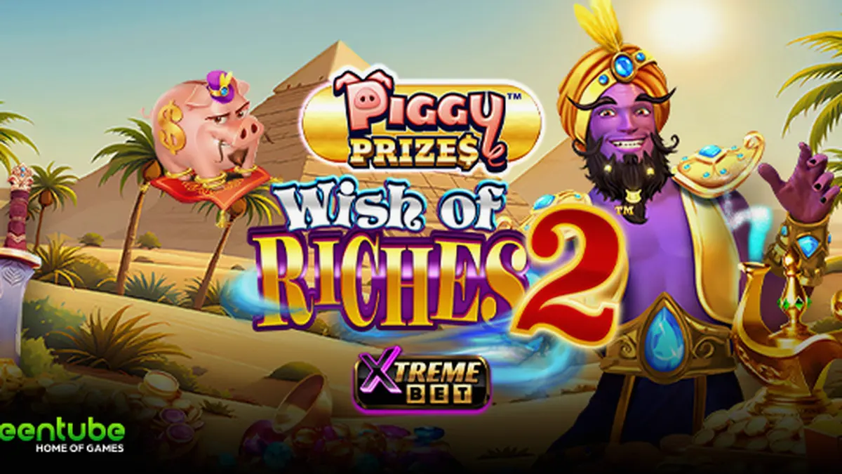 Interface de jogo do slot Piggy Prizes Wish of Riches 2 com elementos mágicos e moedas