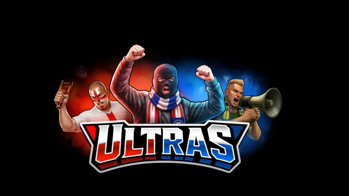Interface do slot Ultras da BGaming com tema de futebol e torcidas organizadas